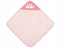 Canpol Babies Měkká osuška s kapucí, 85x85cm - Queen, růžová