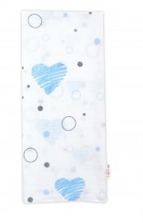 Dětská plenka Premium tetra/bavlna, 70 x 80 cm - I love Boy Baby Nellys, modrá/bílá