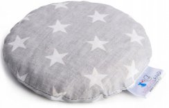 BocioLand Malý nahřívací polštářek s třešňovými pecičkami - Hvězdy v šedé
