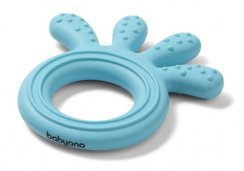 Silikonové kousátko BabyOno - Chobotnice, modré
