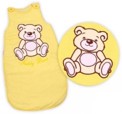 Spací vak Teddy Bear Baby Nellys - žlutý, krémový vel. 2