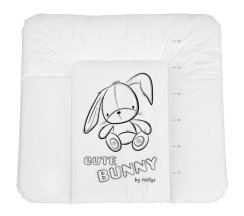 Přebalovací podložka, měkká, Cute Bunny, 85 x 72 cm, bílá, Nellys