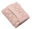 Luxusní bavlněná háčkovaná deka, dečka. ažurková LOVE, 75x95cm - béžová
