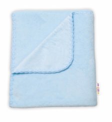 Baby Nellys Dětská Coral deka - Dual pack, 80x90 cm, Hvězdička, modrá