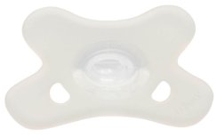 Symetrický silikonový dudlík Canpol Babies,  0-6 m, bílý