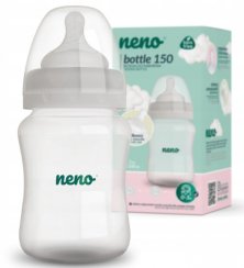 Kojenecká antikoliková lahvička Neno Bottle, 150 ml - bílá