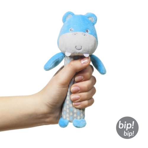 Plyšová pískací hračka Hippo Marcel, 17 cm, BabyOno