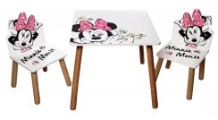 Arditex Dětský stůl s židlemi Minnie Mouse