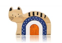 Dřevěná/bambusová skládací hra - Kočka, Adam Toys