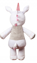 BabyOno Plyšová hračka s chrastítkem Jednorožec, 60 cm - bílý
