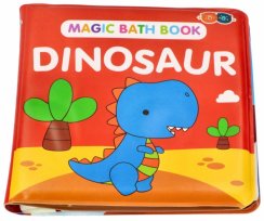Kouzelná knížka do vany Barney&amp;Buddy  - Dinosaurus - červená