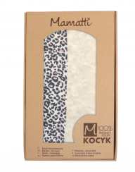 Mamatti Dětská oboustranná bavlněná deka s minky 80 x 90 cm, Gepardík, bílá se vzorem
