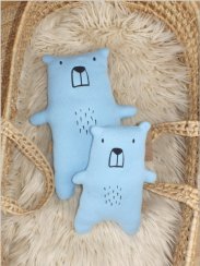 Mazlíček, hračka pro miminka Z&amp;Z Mini Bear 26 cm, modrý