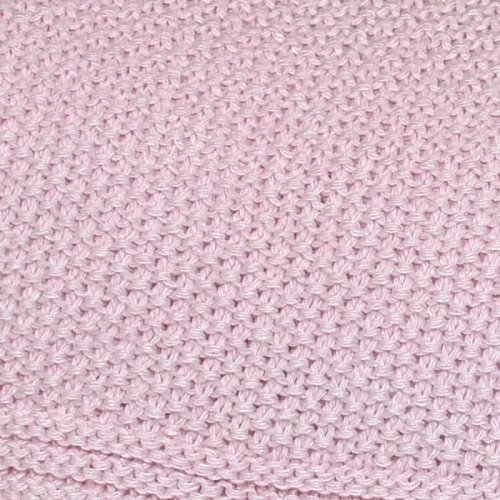 Bavlněná deka, dečka pletená, BASIC, 80x90cm, sv. růžová